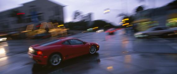 Car in motion (blurred motion)