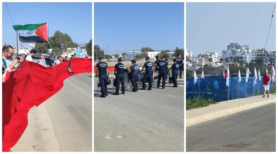 Προχώρησε με δεντροφύτευση η εβραϊκή κοινότητα, ταυτόχρονη εκδήλωση διαμαρτυρίας για την Παλαιστίνη-Έντονη παρουσία της Αστυνομίας