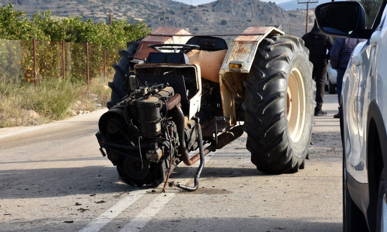 Στο νοσοκομείο οδηγός τρακτέρ μετά από οδική σύγκρουση έξω από τον Αστυνομικό Σταθμό των Βάσεων