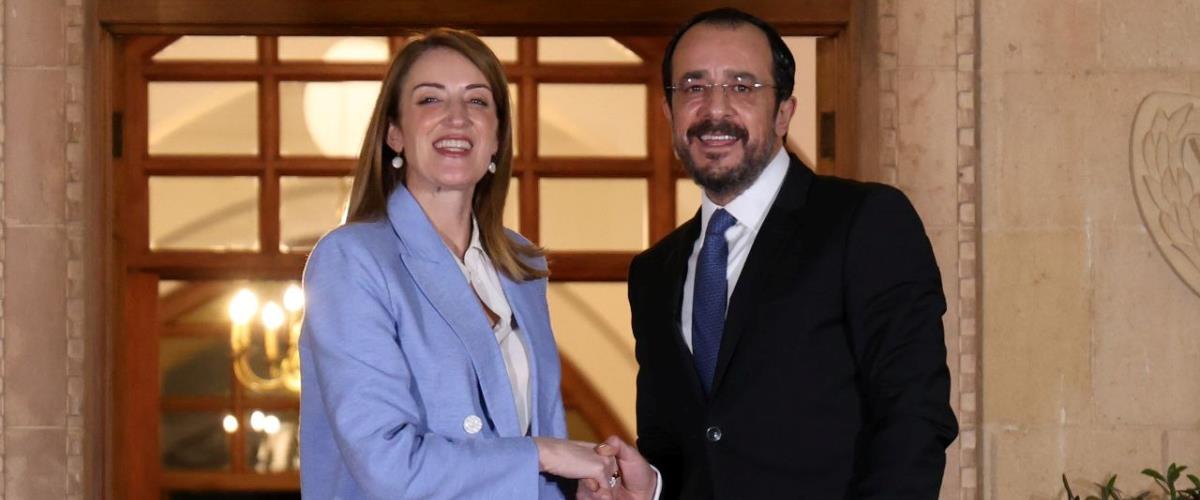 Στο Προεδρικό η Μέτσολα για συνάντηση με Πρόεδρο και διευρυμένη Διάσκεψη Προέδρων Ευρωκοινοβουλίου