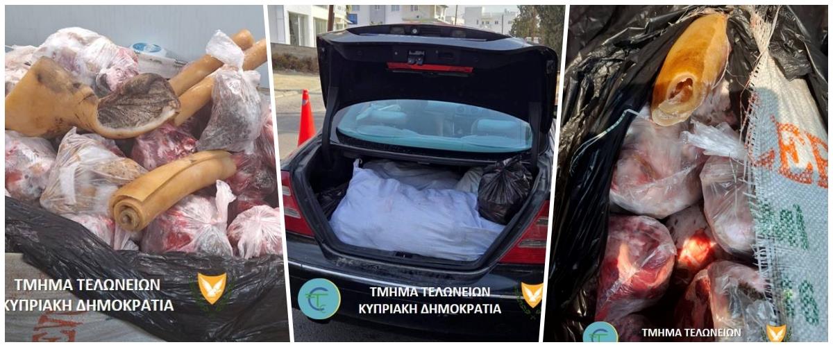 Προσπαθησε να εισέλθει στις ελεύθερες περιοχές με 300 κιλά από κόκκαλα και δέρματα ζώων-Κατασχέθηκαν από το Τελωνείο (pics)