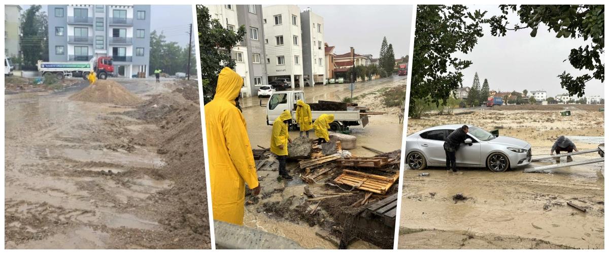Πλημμύρισαν υποστατικά και δρόμοι στα κατεχόμενα λόγω Byron-«Φυσική καταστροφή στην Κερύνεια» (vid&pics)