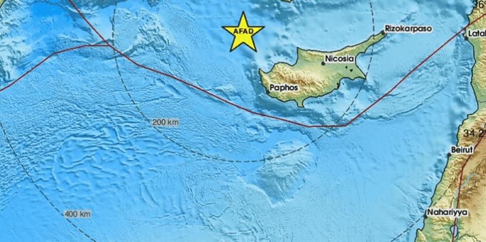 Σεισμική δόνηση 3,7 Ρίχτερ τα ξημερώματα στην Κύπρο