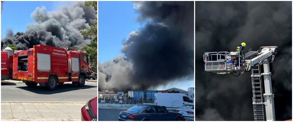 Πολύωρη μάχη με τις φλόγες σε εργοστάσιο στην Αραδίππου-Οι πρώτες ενδείξεις για το πως ξέσπασε η φωτιά, προστατεύτηκαν παρακείμενα εργοστάσια