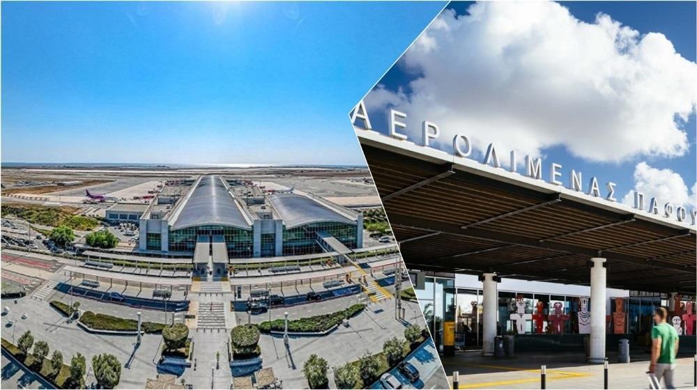 Ο αριθμός των επιβατών που διακινούνται και των πτήσεων που πραγματοποιούνται στα αεροδρόμια Λάρνακας και Πάφου