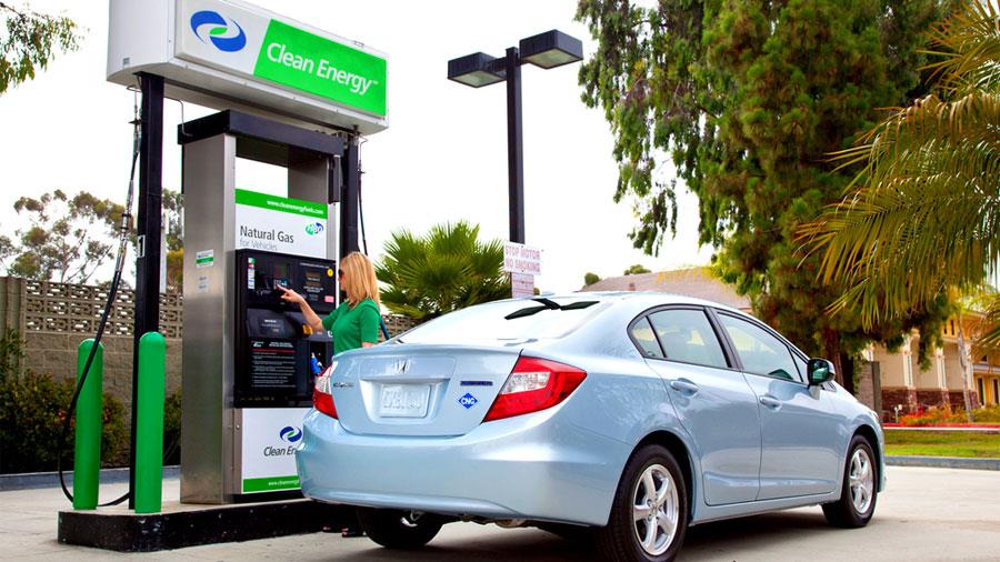 Car run by natural gas