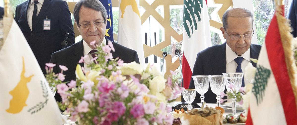 ΠΡΟΕΔΡΟΙ ΚΥΠΡΟΥ ΚΑΙ ΛΙΒΑΝΟΥ - ΕΠΙΣΗΜΟ ΔΕΙΠΝΟ