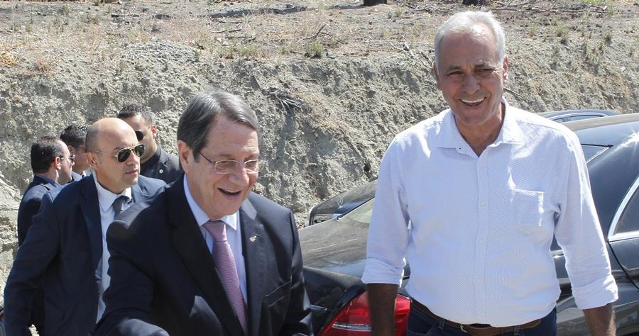 Ο Πρόεδρος της Δημοκρατίας κ. Νίκος Αναστασιάδης επισκέπτεται τις περιοχές της Σολέας που έχουν αποκατασταθεί από την πυρκαγιά του 2016.