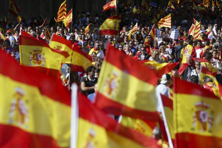 Demonstration against Catalan independence