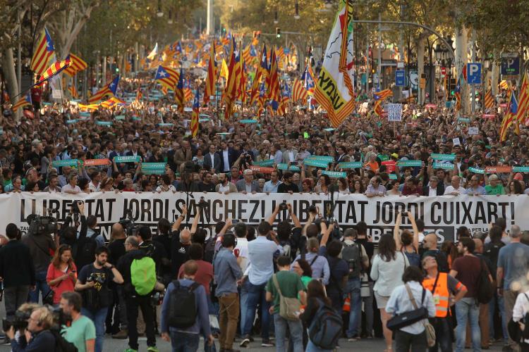 Protest against imprisonment of pro-independence leaders
