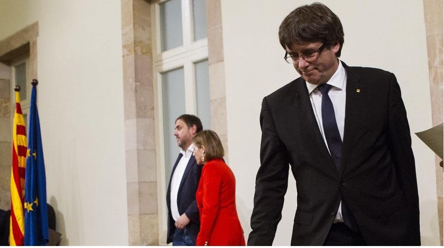 Catalonia regional Parliament session on declaration of independence