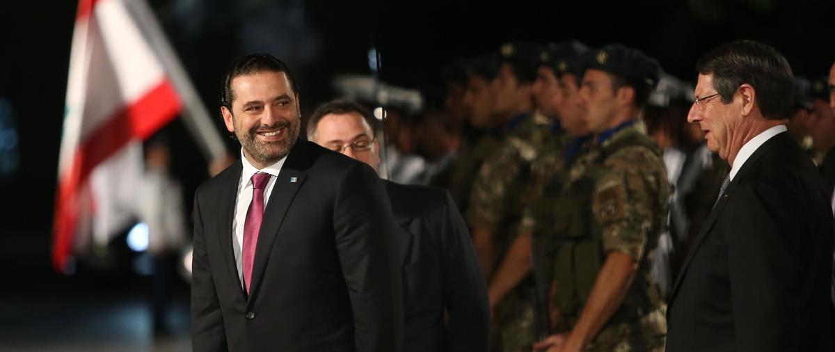 Ο Πρόεδρος της Δημοκρατίας κ. Νίκος Αναστασιάδης υποδέχεται τον Πρωθυπουργό του Λιβάνου κ. Σαάντ Χαρίρι στο Προεδρικό Μέγαρο,