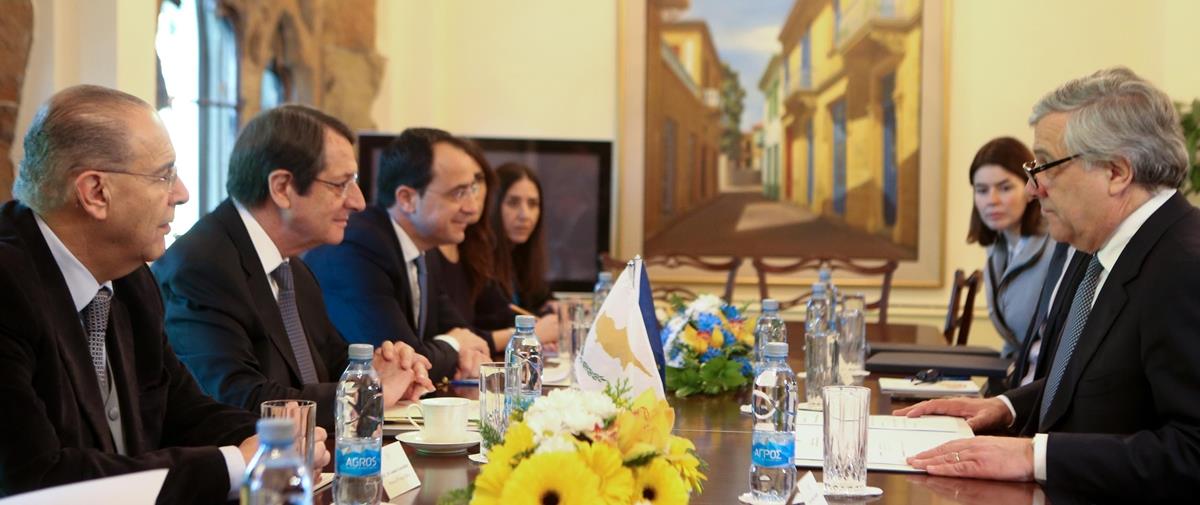 O Πρόεδρος της Δημοκρατίας κ. Νίκος Αναστασιάδης δέχεται αντιπροσωπεία του Ευρωπαϊκού Κοινοβουλίου.