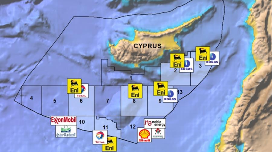 Cyprus EEZ Map (oil & gas)