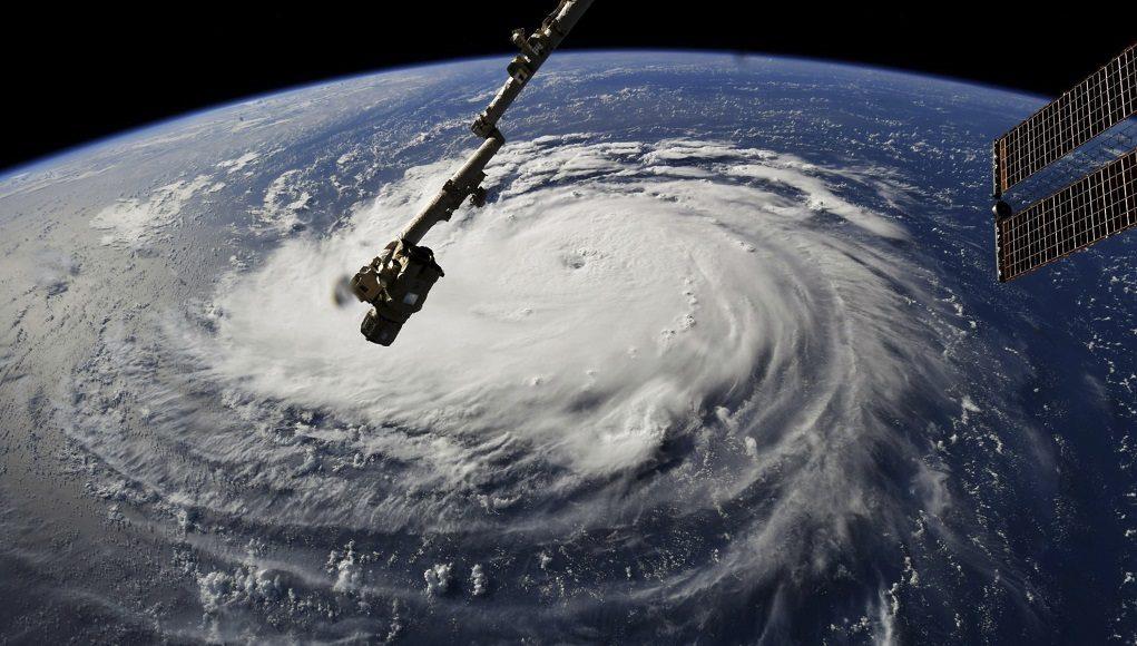This photo provided by NASA shows Hurricane Florence from the International Space Station on Monday, Sept. 10, 2018, as it threatens the U.S. East Coast. Forecasters said Florence could become an extremely dangerous major hurricane sometime Monday and remain that way for days. (NASA via AP)