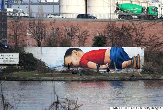GERMANY-FRANKFURT-REFUGEES-EUROPE-ART