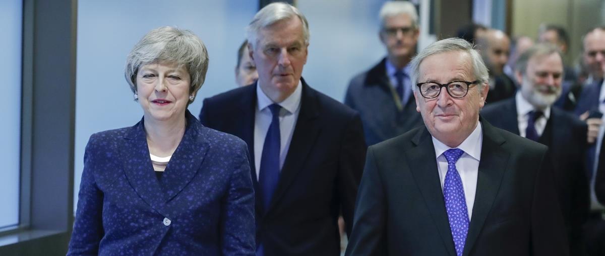 British Prime Minister Theresa May visits EU Institutions over Brexit