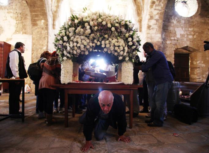 ΑΜΜΟΧΩΣΤΟΣ - ΕΚΚΛΗΣΙΑ ΑΓΙΟΥ ΓΕΩΡΓΙΟΥ ΕΞΟΡΙΝΟΥ - ΠΕΡΙΦΟΡΑ ΕΠΙΤΑΦΙΟΥ