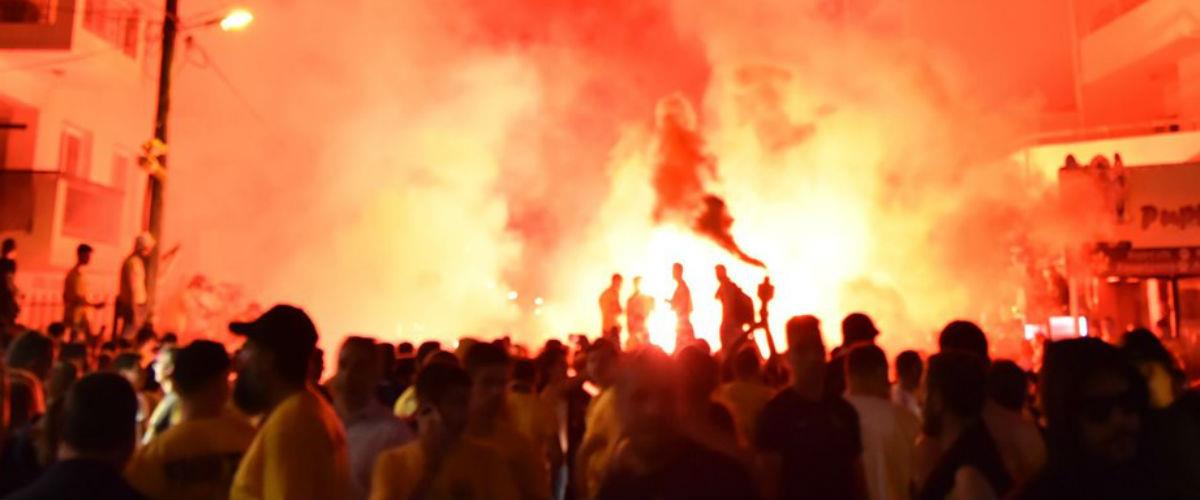 Στέλνουν και μηνύματα για τις εκλογές οι οργανωμένοι οπαδοί των γαλαζοκιτρίνων