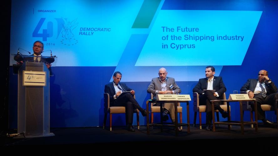 O ΥΠΟΥΡΓΟΣ ΜΕΤΑΦΟΡΩΝ ΣΤΗ ΣΥΖΗΤΗΣΗ "THE FUTURE OF THE SHIPPING INDUSTRY IN CYRPUS"