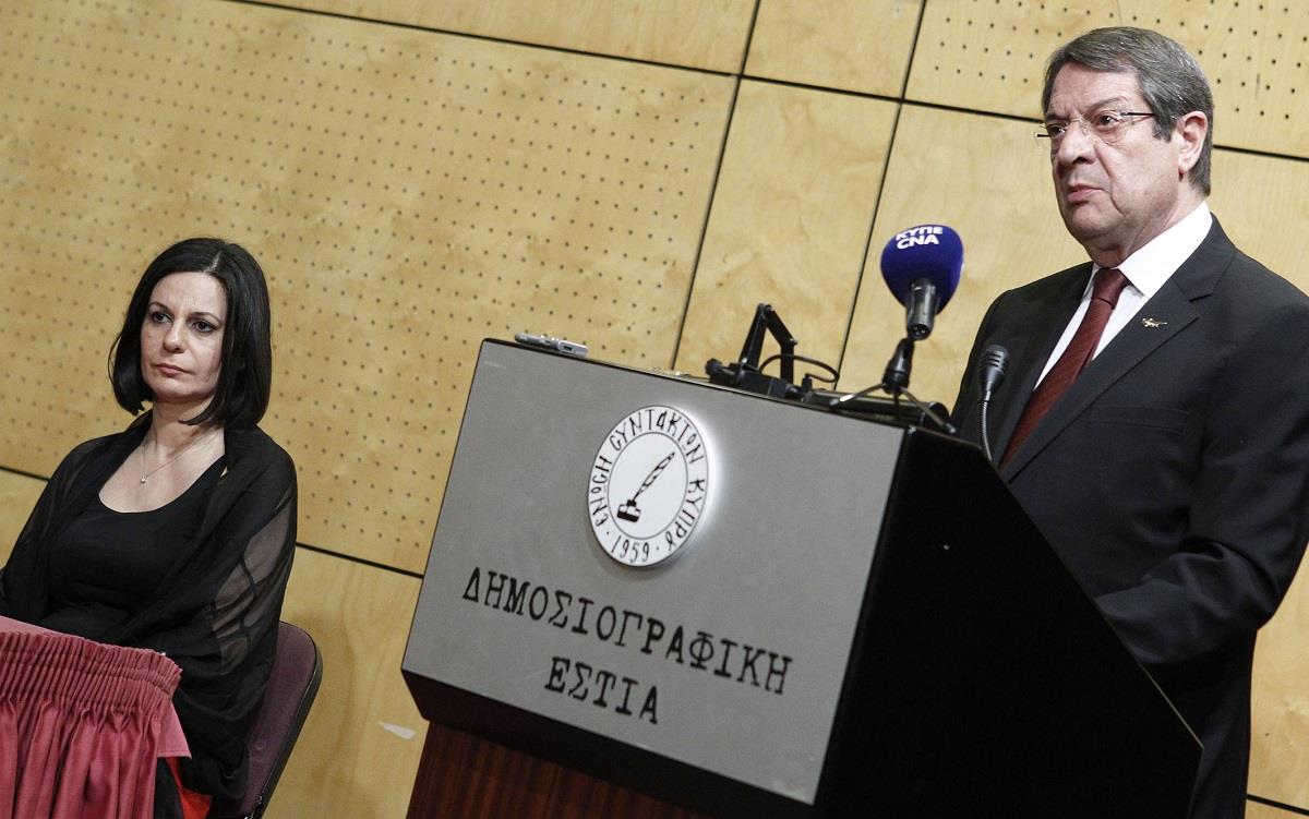 Ο Πρόεδρος κ. Νίκος Αναστασιάδης απευθύνει χαιρετισμό στην παρουσίαση του βιβλίου της δημοσιογράφου Άννας Ανδρέου «Ραντεβού με τους Στρατηγούς».