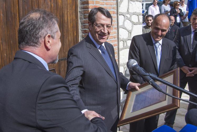 Στα εγκαίνια του Αμπελουργικού/Γεωργικού Μουσείου Πέρα-Πεδιού