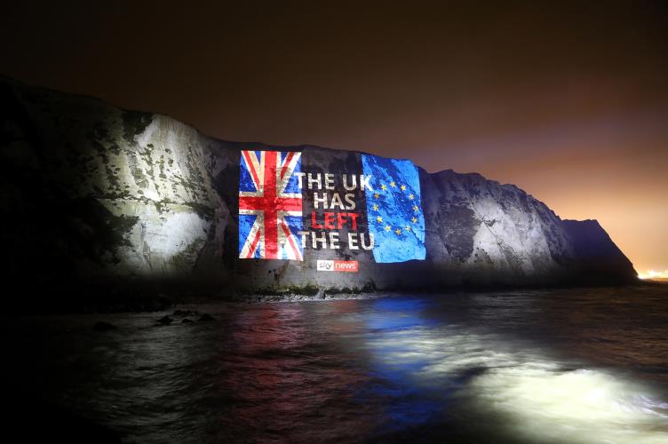 Farewell message on the White Cliffs of Dover
