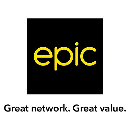 Epic logo slogan colour web 500x500