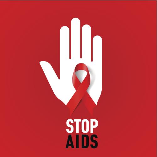 Stop AIDS sign.