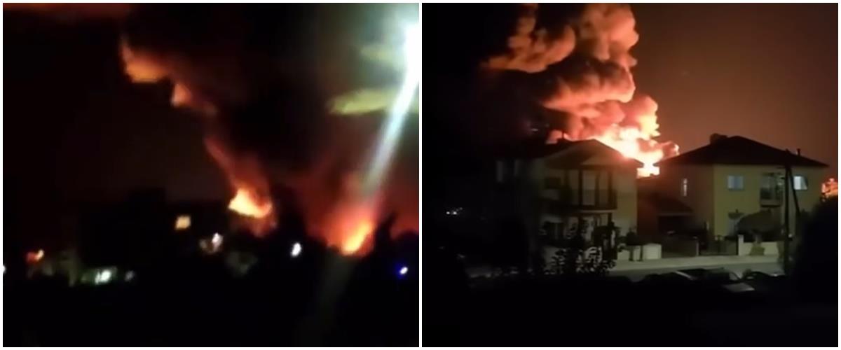Καταστράφηκε ολοσχερώς το εργοστάσιο στον Ύψωνα από τη φωτιά-Εμπόδιο για την έρευνα η στατική επάρκεια
