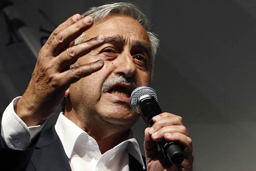 Mustafa Akinci after his election victory on Sunday