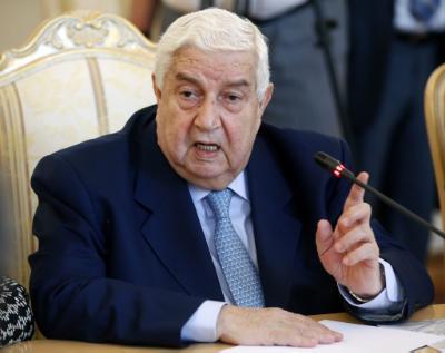 epa04823318 Syrian Foreign Minister Walid Muallem talks to Russian Foreign Minister Sergei Lavrov (unseen) during their meeting in Moscow, Russia, 29 June 2015. Muallem and Lavrov were to discuss the Syrian conflict.  EPA/SERGEI CHIRIKOV