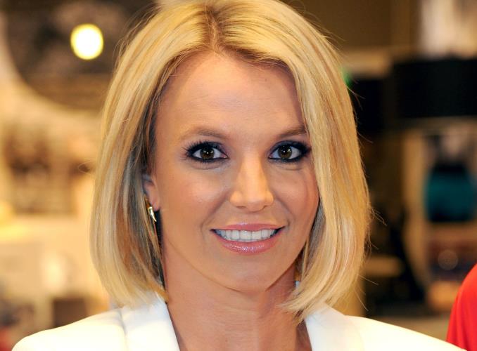 Britney Spears promoting her lingerie line Intimate Collection