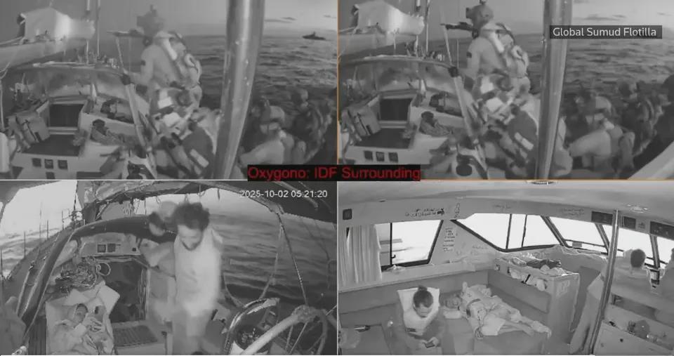 Καρέ καρέ το ρεσάλτο των Ισραηλινών στο Global Sumud Flotilla-Κρατούνται 220 ακτιβιστές