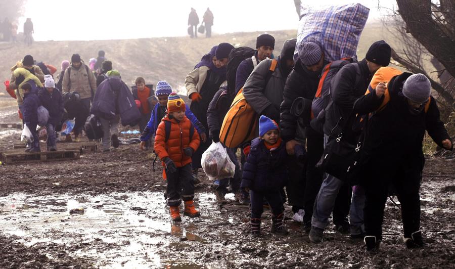 Refugees in Presevo