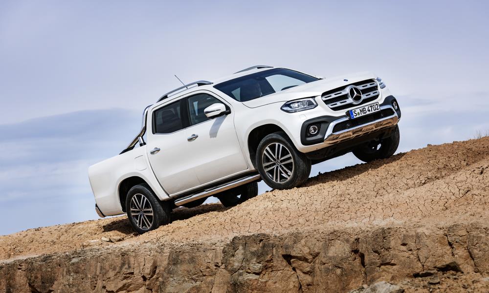 Mercedes-Benz X-Klasse β€“ Exterieur, BeringweiΓ metallic, Ausstattungslinie POWER 

Mercedes-Benz X-Class β€“ Exterior, bering white metallic, design and equipment line POWER