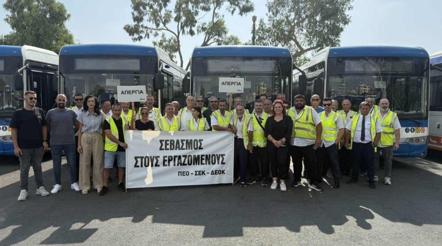 Κλιμακώνουν τα μέτρα οι εργαζόμενοι στα λεωφορεία Λάρνακας-Πραγματοποιούν πορεία στο Υπουργείο Εργασίας