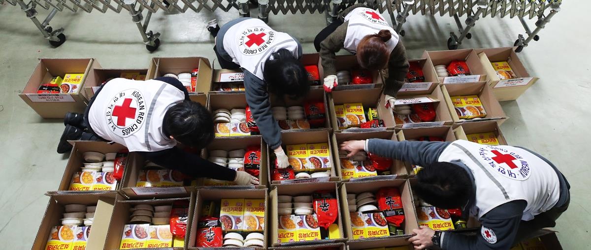 Emergency kit for self-quarantined people amid coronavirus outbreak, in South Korea